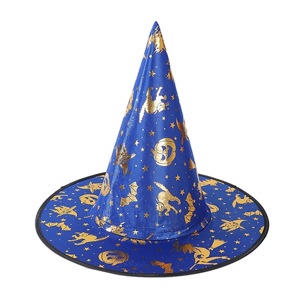 Witch Hat, Pumpkin Spider Print Halloween Witch Hat, Adult - Picture 1 of 10